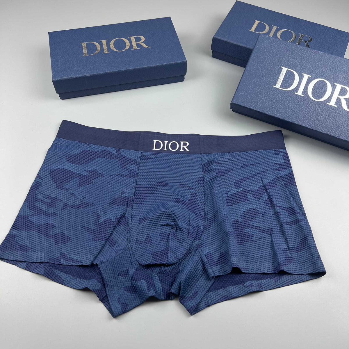 Dior Blue Tonal Camouflage Boxer Briefs, image 1