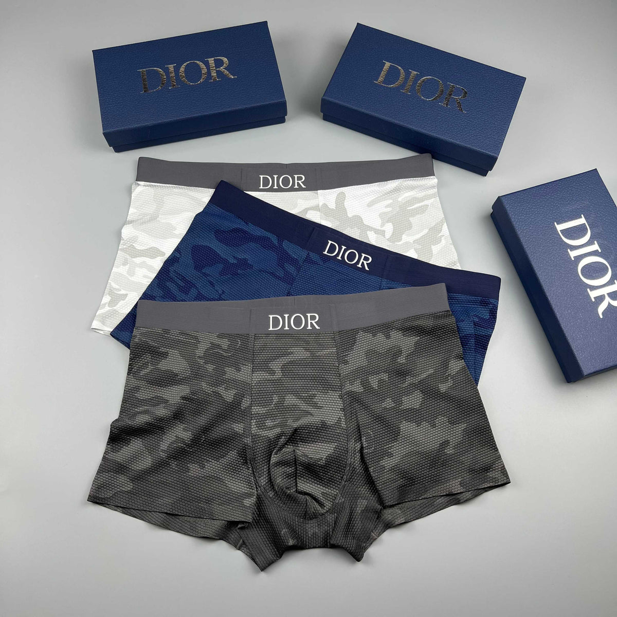 Dior Blue Tonal Camouflage Boxer Briefs, image 7