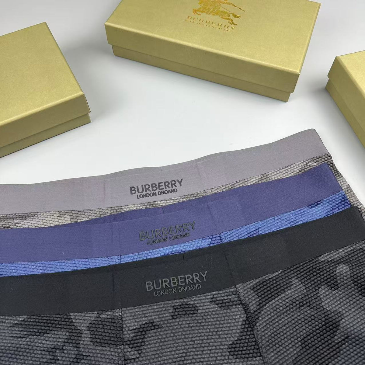 Burberry Black Tonal Camouflage Boxer Briefs, image 6