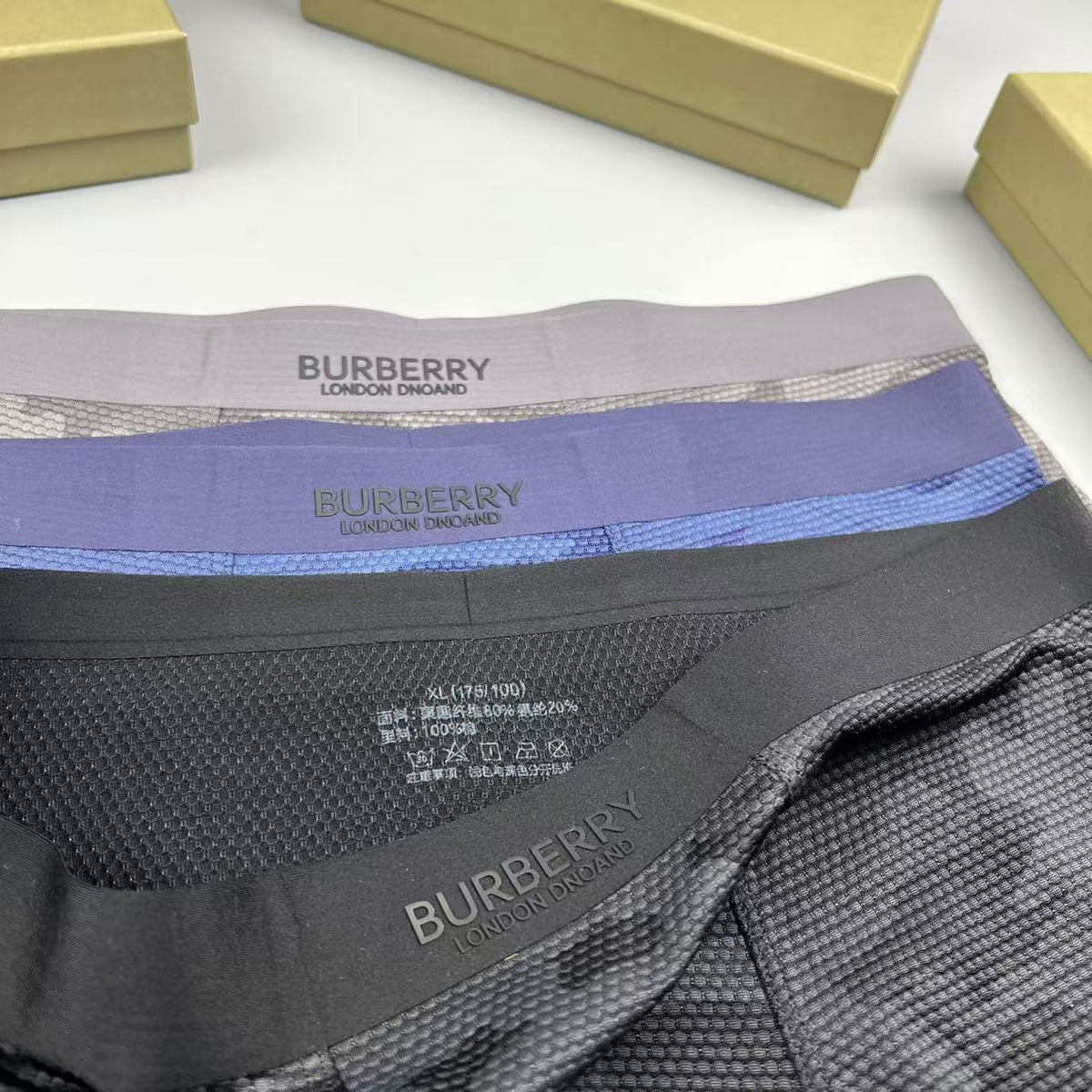 Burberry Black Tonal Camouflage Boxer Briefs, image 8