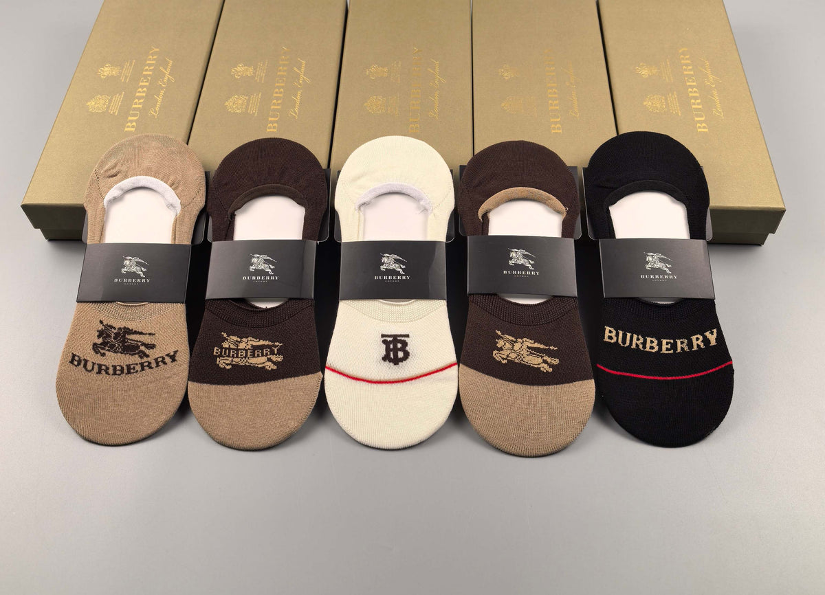 Burberry Earthy Neutral Small Foot Horse No-Show Socks, image 7