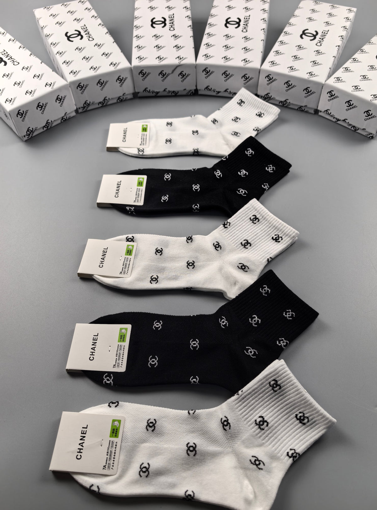 CHANEL Scattered Motif Short Socks, gallery image 1