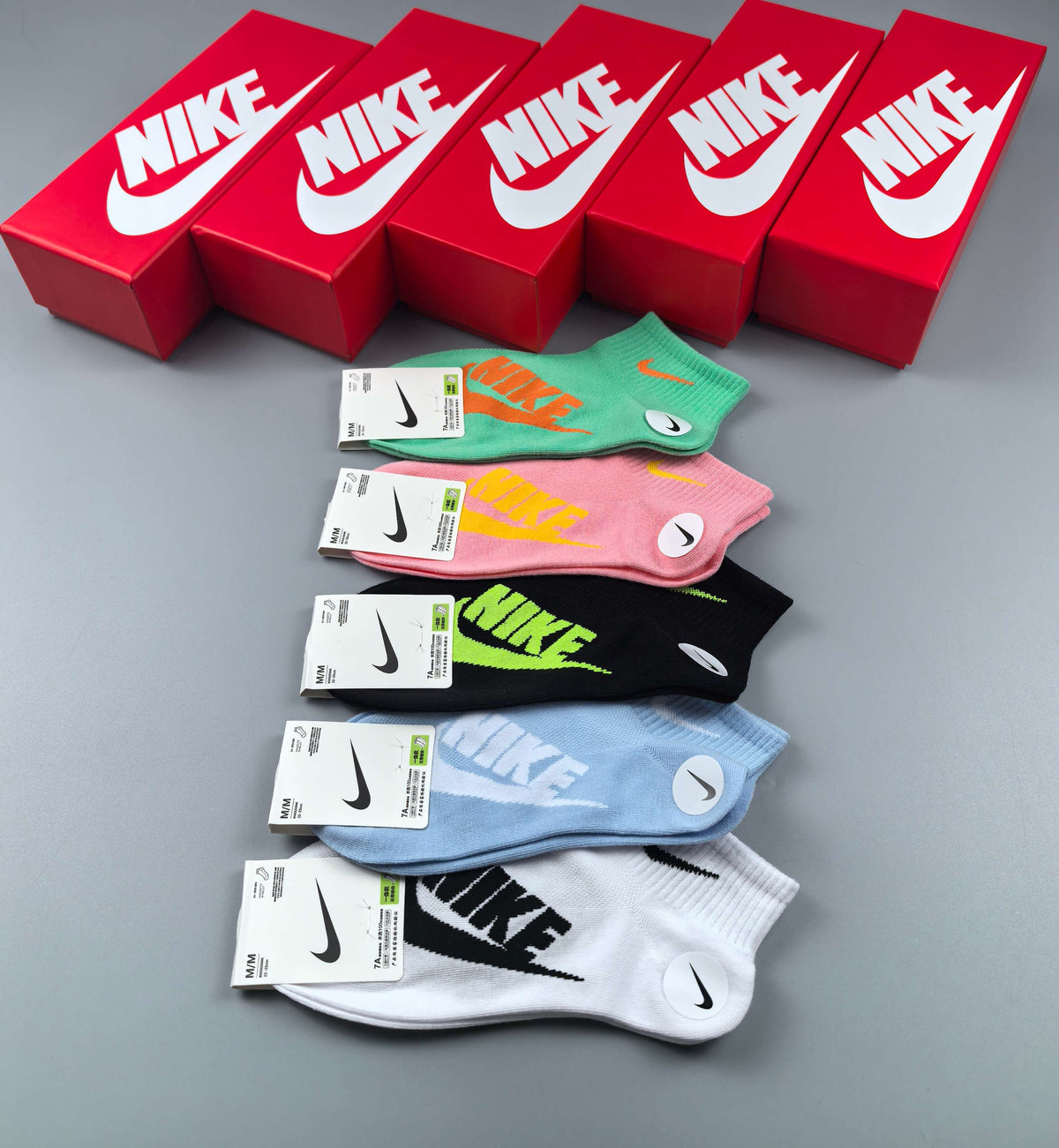 Nike Multicolour Graphic Ankle Socks, gallery image 2