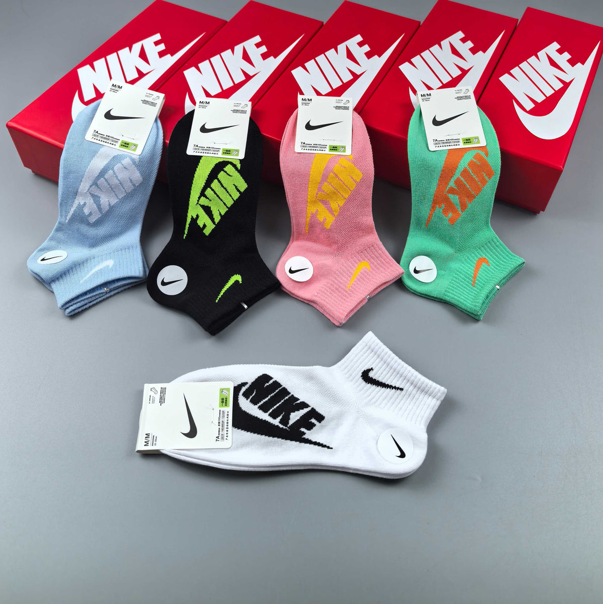 Nike Multicolour Graphic Ankle Socks, gallery image 5