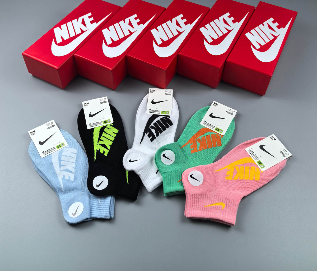 Nike Multicolour Graphic Ankle Socks, gallery image 7