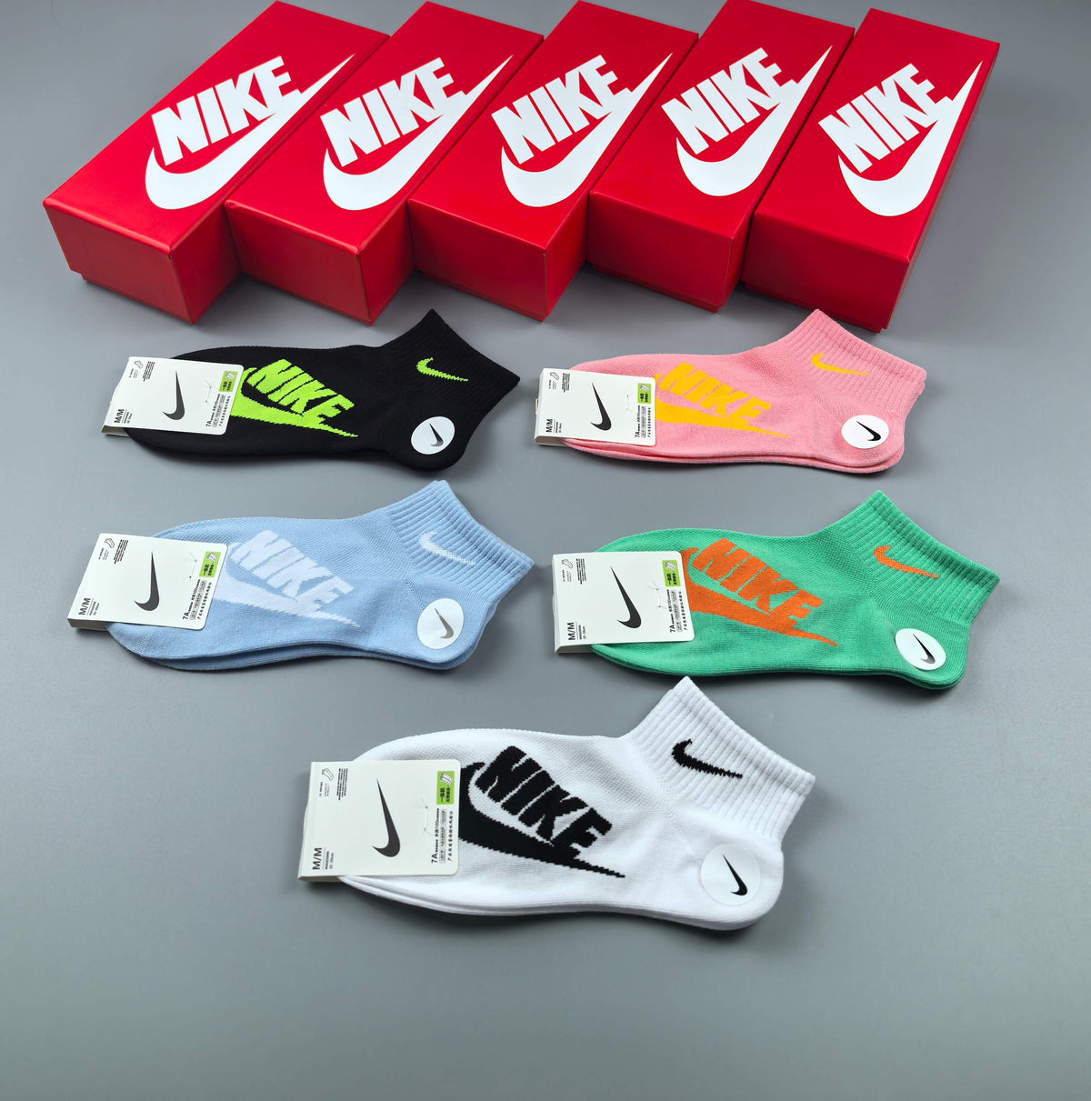 Nike Multicolour Graphic Ankle Socks, gallery image 6