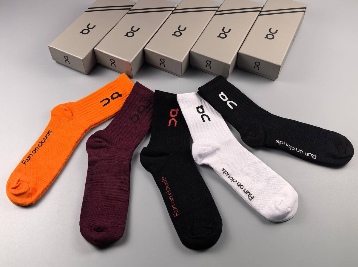 On Colour Mix Logo Low-Cut Socks, Box of 5 Pairs, gallery image 8