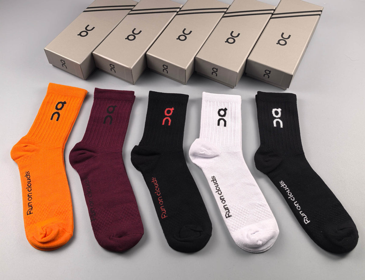 On Colour Mix Logo Low-Cut Socks, Box of 5 Pairs, gallery image 9