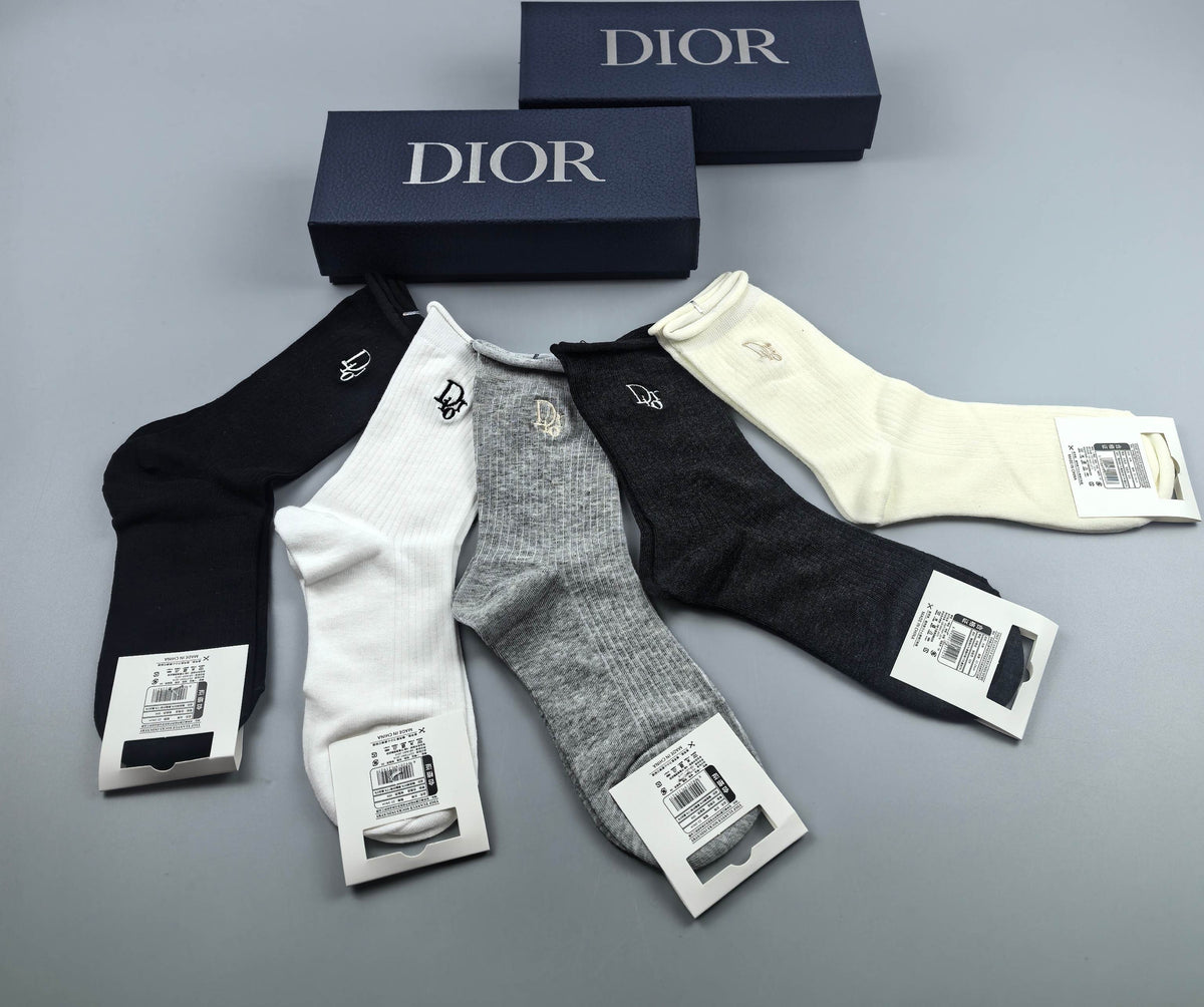 Dior Neutral Broad Product Labels Ankle Socks, image 4