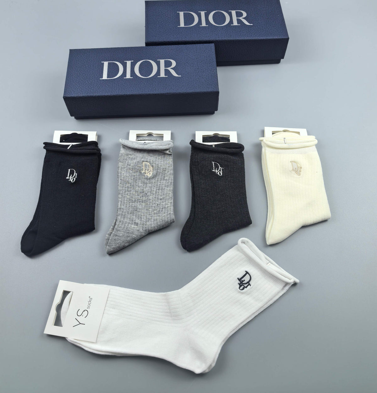 Dior Neutral Broad Product Labels Ankle Socks, image 3