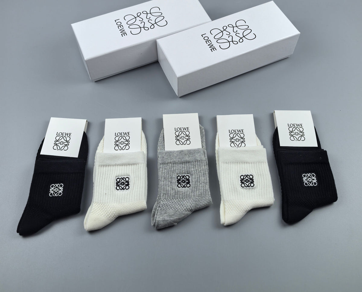 LOEWE Small Emblem Neutral Ankle Socks, gallery image 6