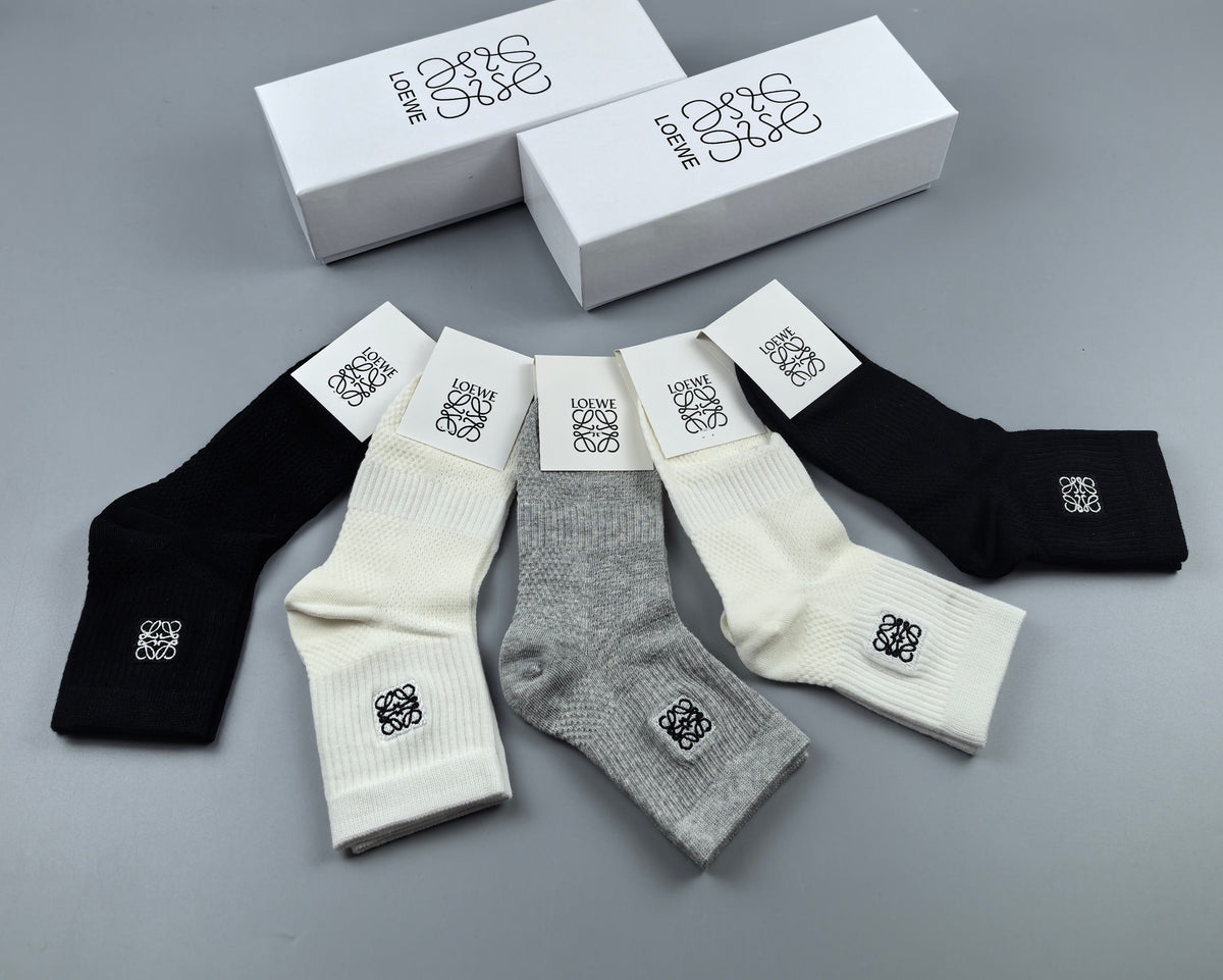 LOEWE Small Emblem Neutral Ankle Socks, gallery image 8