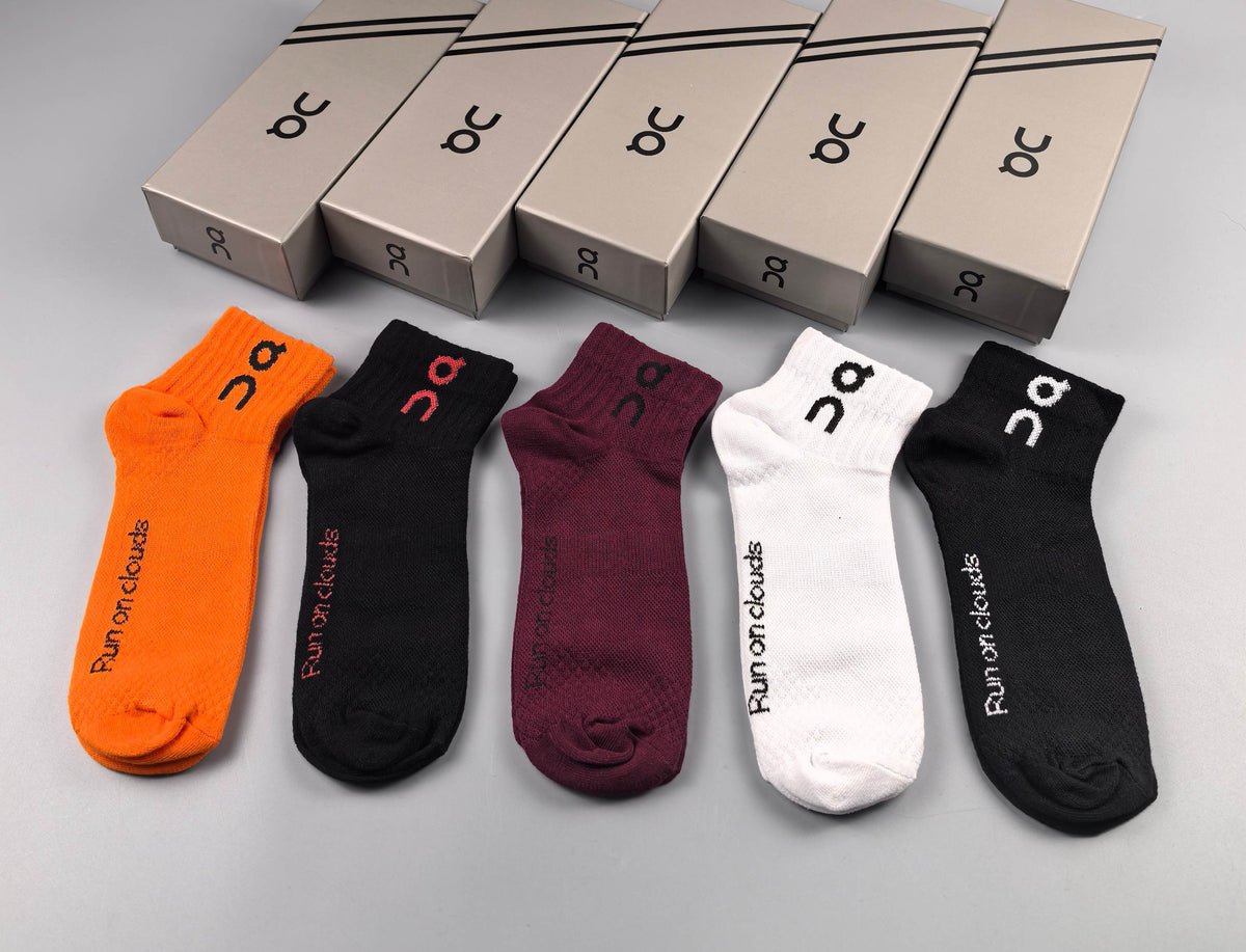 On Colour Mix Logo Low-Cut Socks, Box of 5 Pairs, gallery image 18