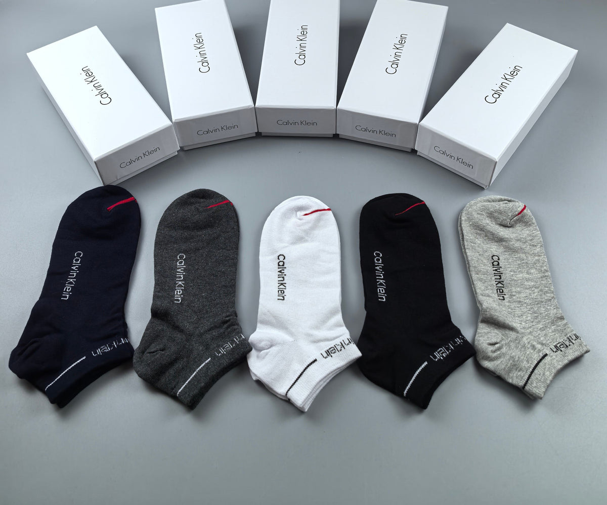 Calvin Klein Black White Grey Narrow Opening No-Show Socks, image 9
