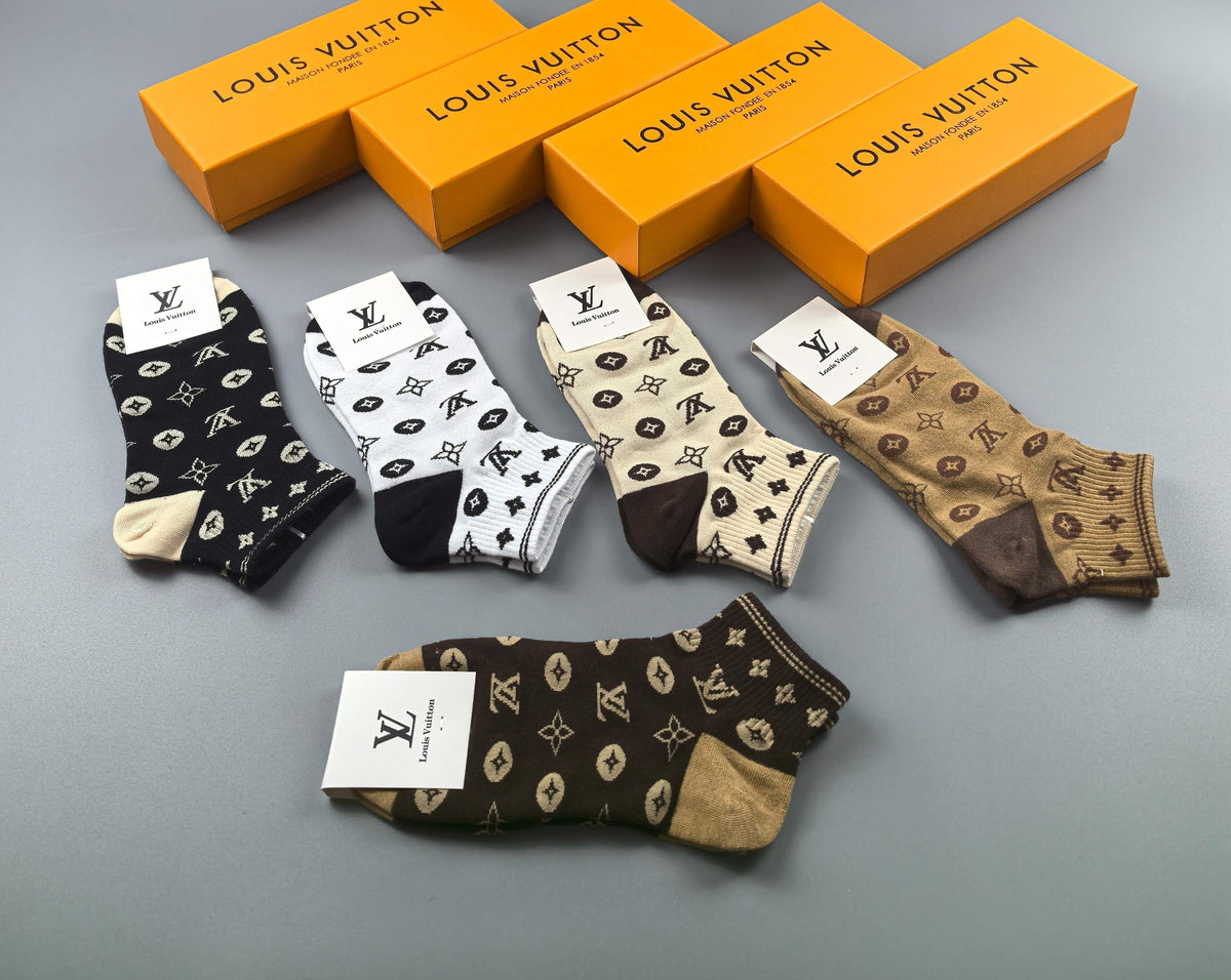 Louis Vuitton Earthy Allover Flowers Crew Socks, image 2