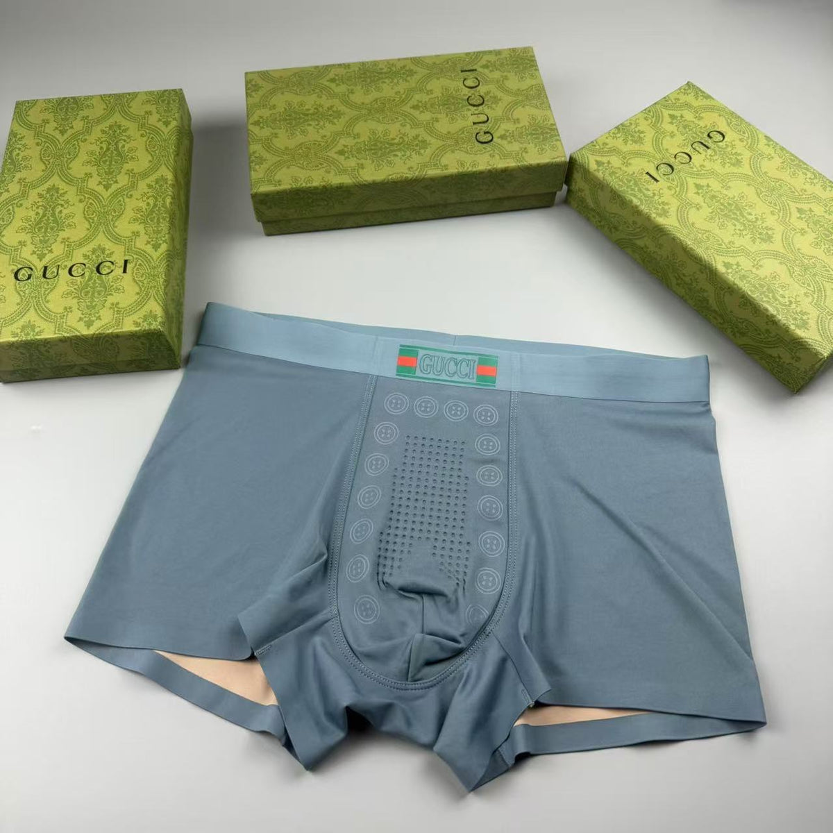 Gucci White Gold Small Waist Patch Boxer Briefs, image 3
