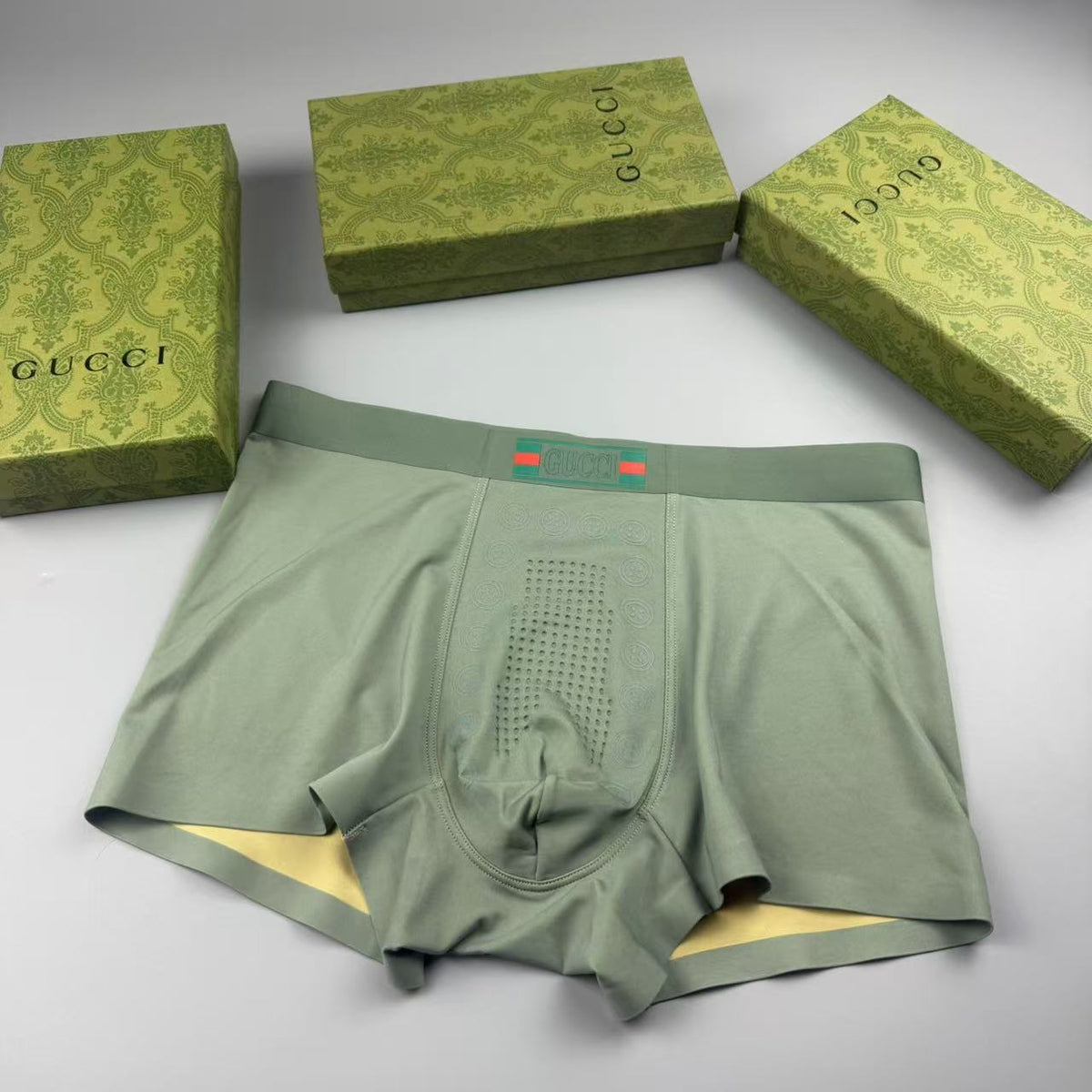 Gucci White Gold Small Waist Patch Boxer Briefs, image 2
