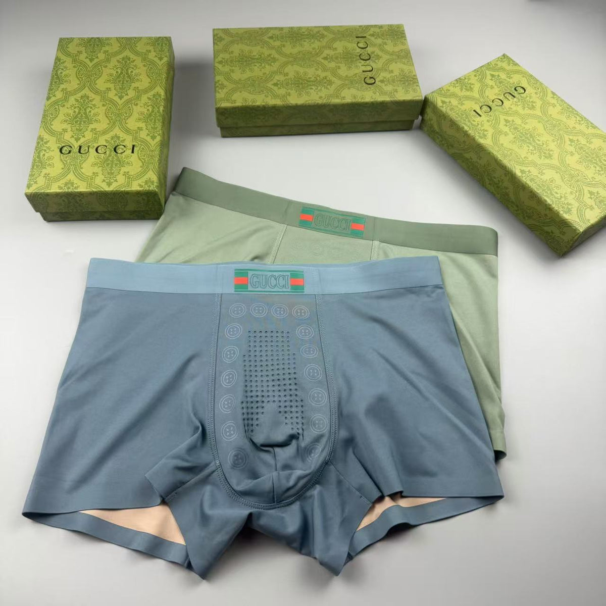 Gucci White Gold Small Waist Patch Boxer Briefs, image 5