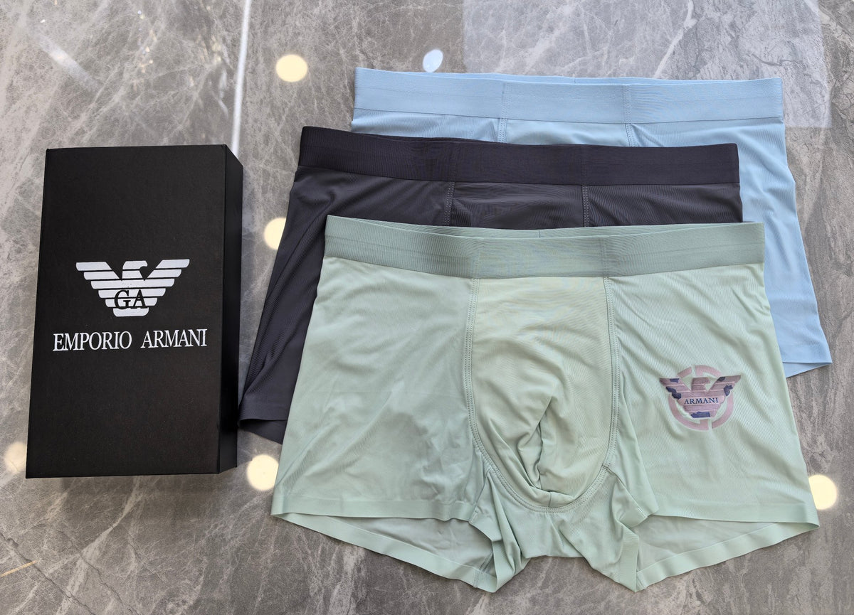 Emporio Armani Dark Grey Small Round Emblem Boxer Briefs, image 4