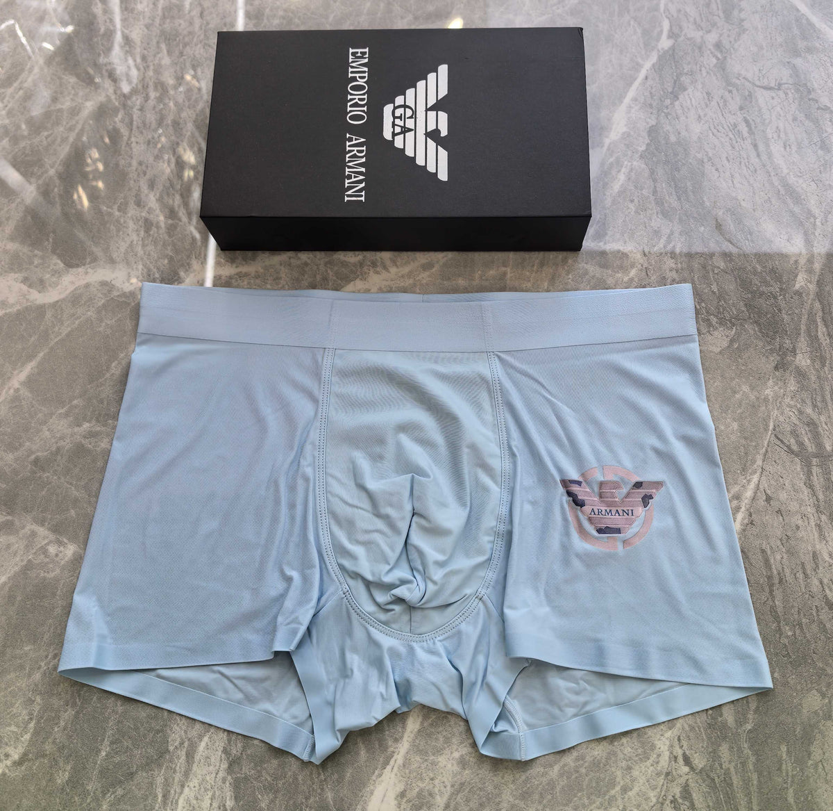 Emporio Armani Dark Grey Small Round Emblem Boxer Briefs, image 3