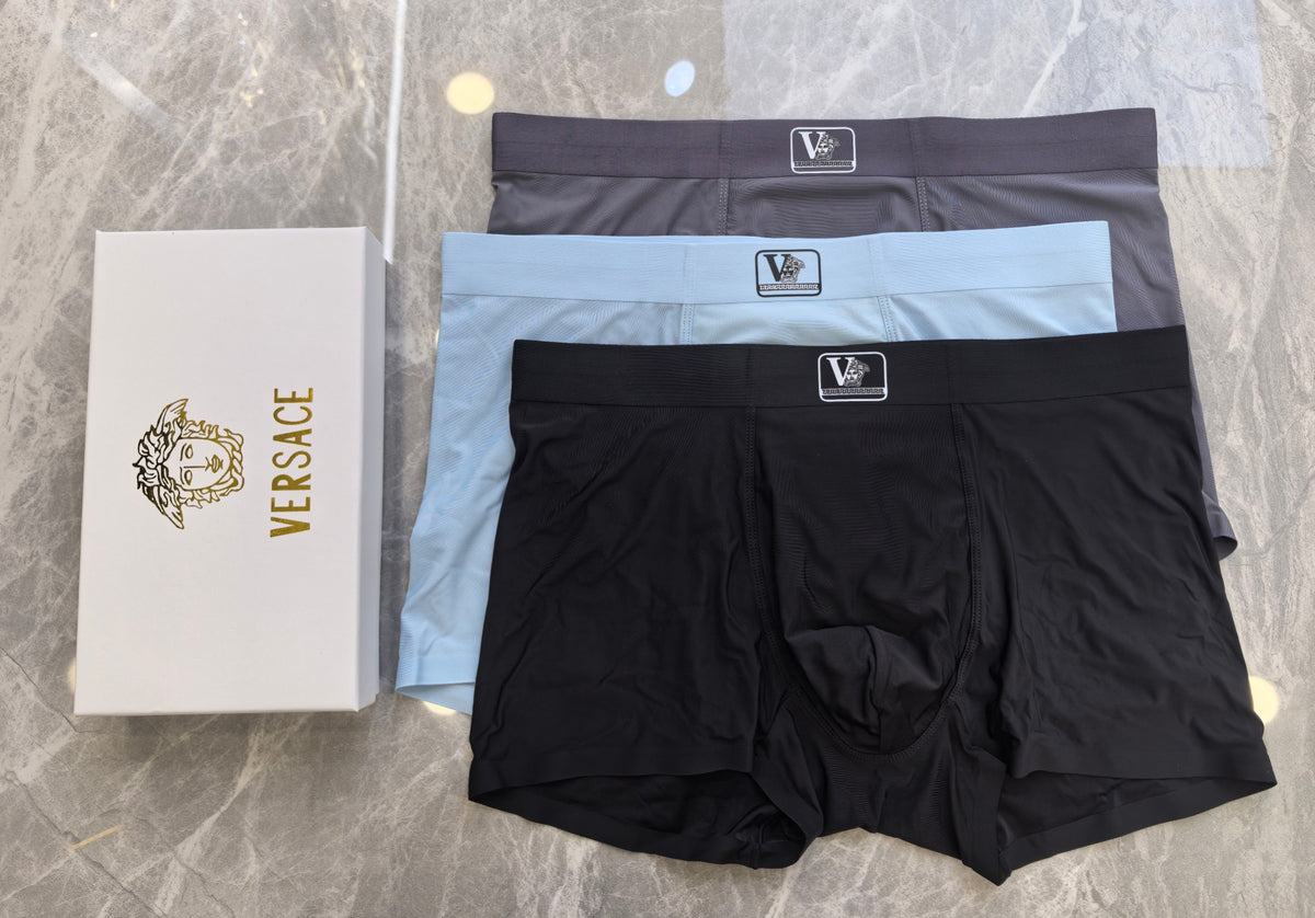 Versace Black Small Square Waist Mark Boxer Briefs, image 3