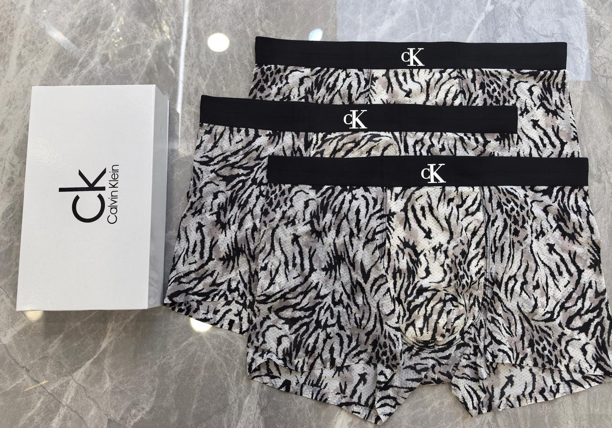 Calvin Klein Black White Abstract Marks Boxer Briefs, image 4