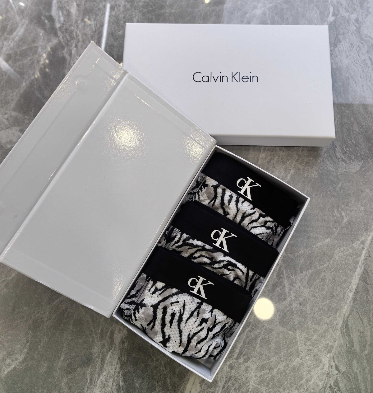 Calvin Klein Black White Abstract Marks Boxer Briefs, image 6