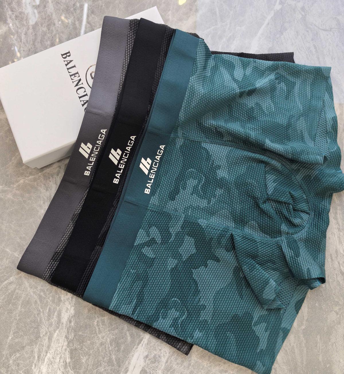 Balenciaga Black Tonal Camouflage Boxer Briefs, image 5