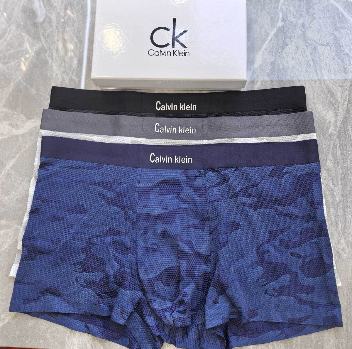 Calvin Klein Black Tonal Camouflage Boxer Briefs, image 3