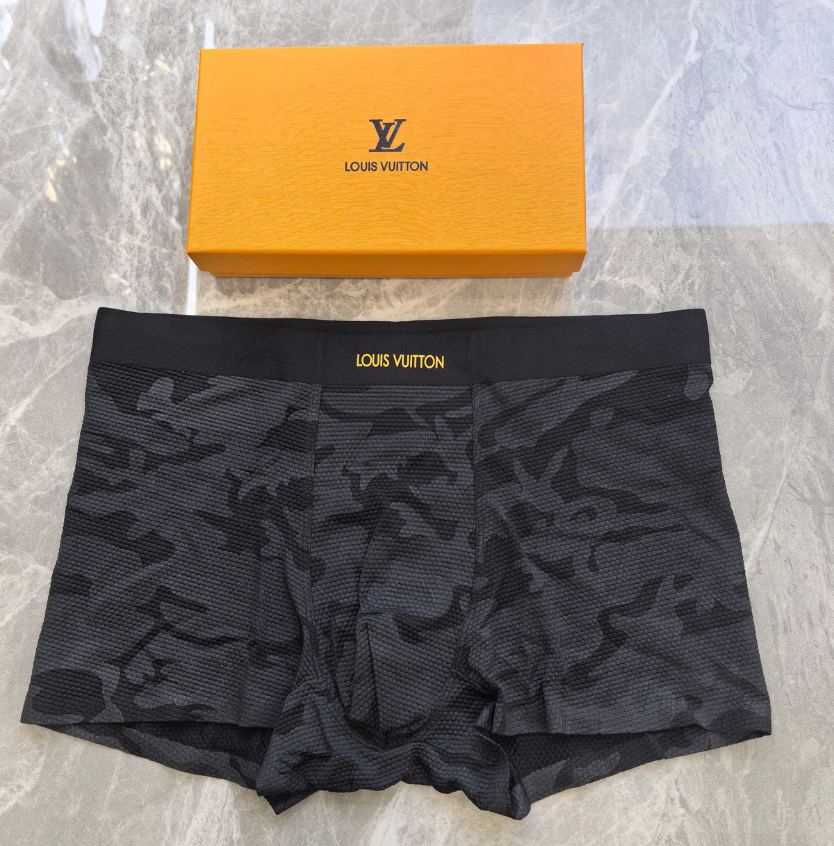 Louis Vuitton Beige Camouflage Pattern Boxer Briefs, image 2
