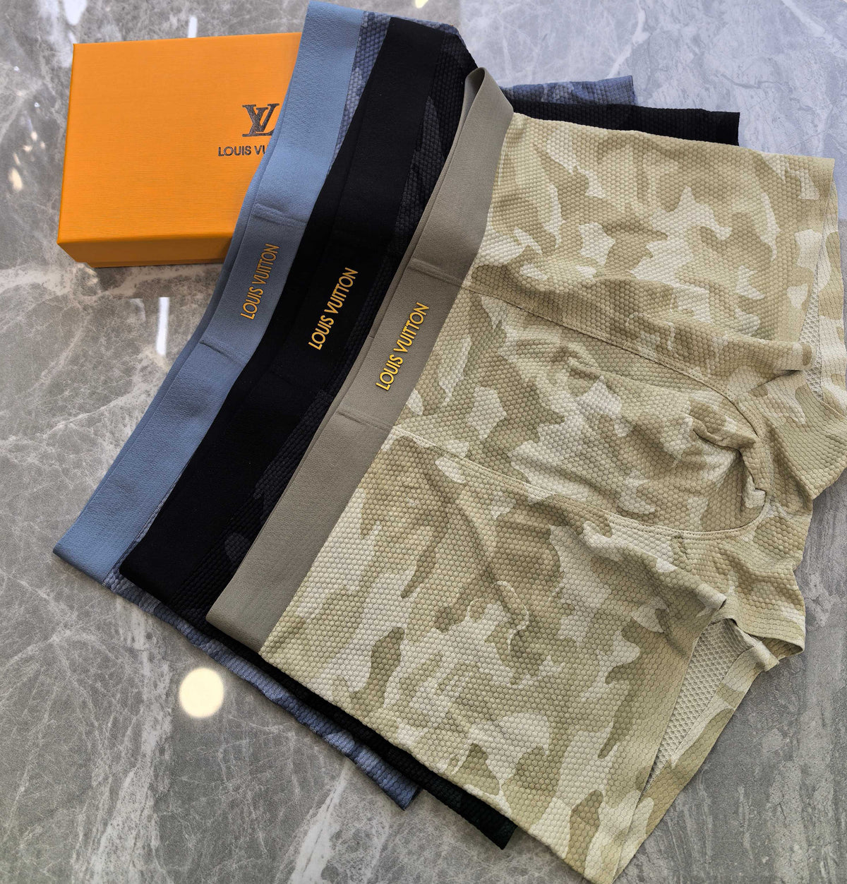 Louis Vuitton Beige Camouflage Pattern Boxer Briefs, image 5