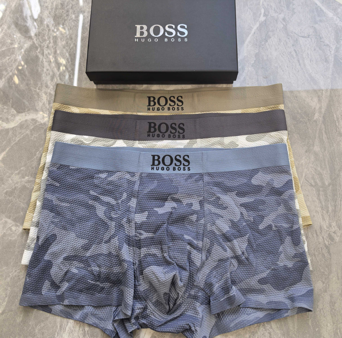 BOSS Grey Camouflage Boxer Briefs, gallery image 3