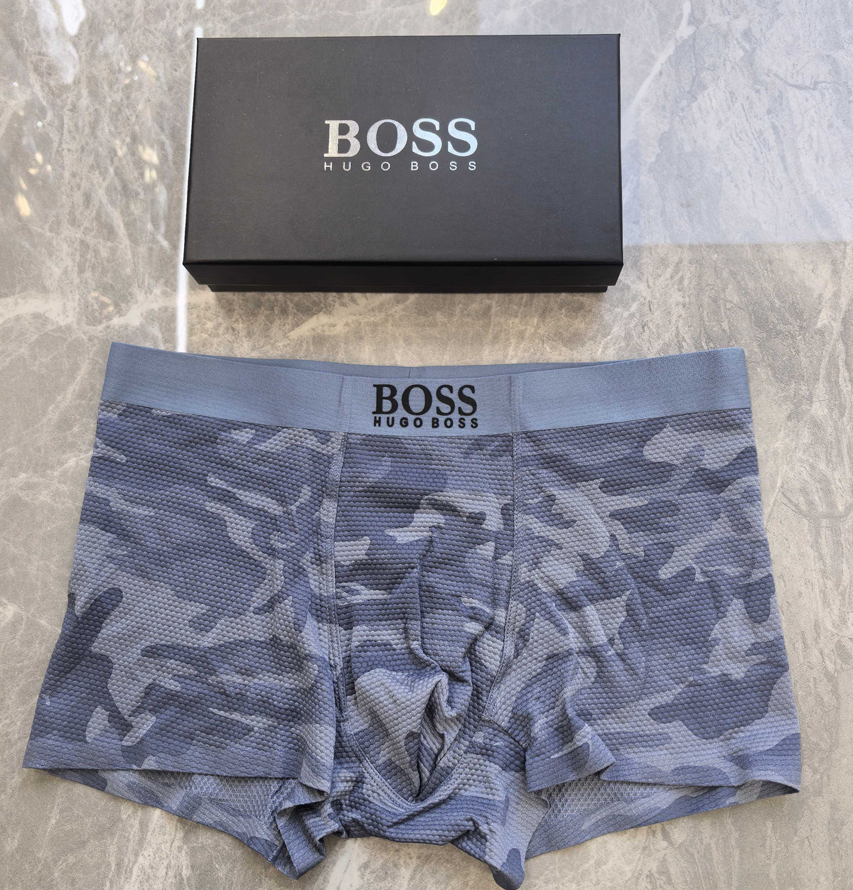 BOSS Grey Camouflage Boxer Briefs, gallery image 4