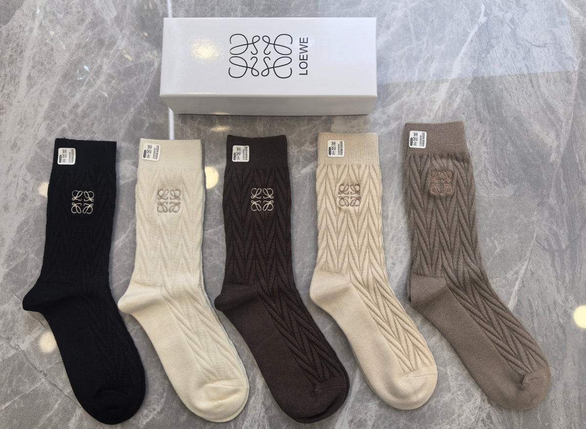 LOEWE Anagram Neutral Cuff Socks, gallery image 2