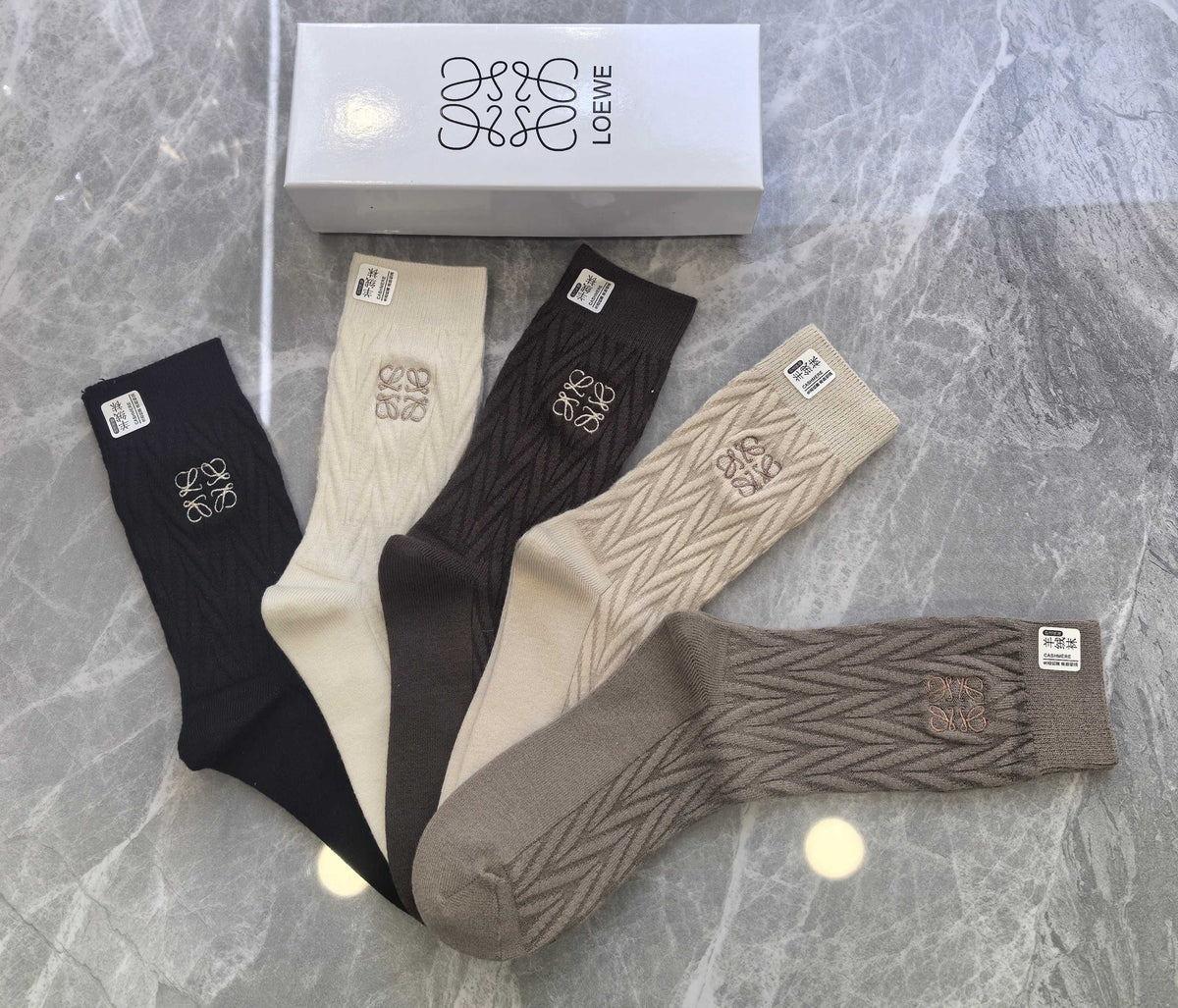LOEWE Anagram Neutral Cuff Socks, gallery image 4