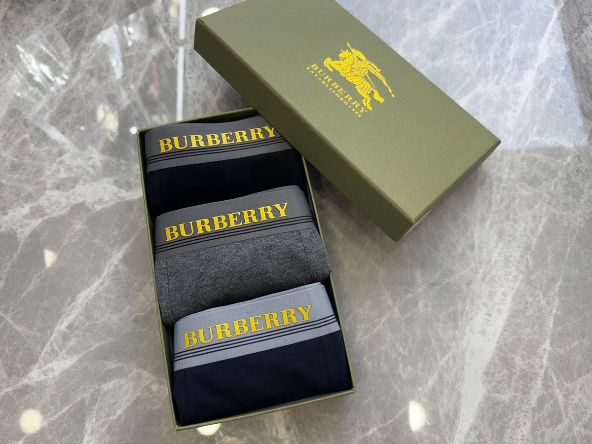 Burberry Boxed Dark Neon Letter Waist Boxer Briefs, image 2