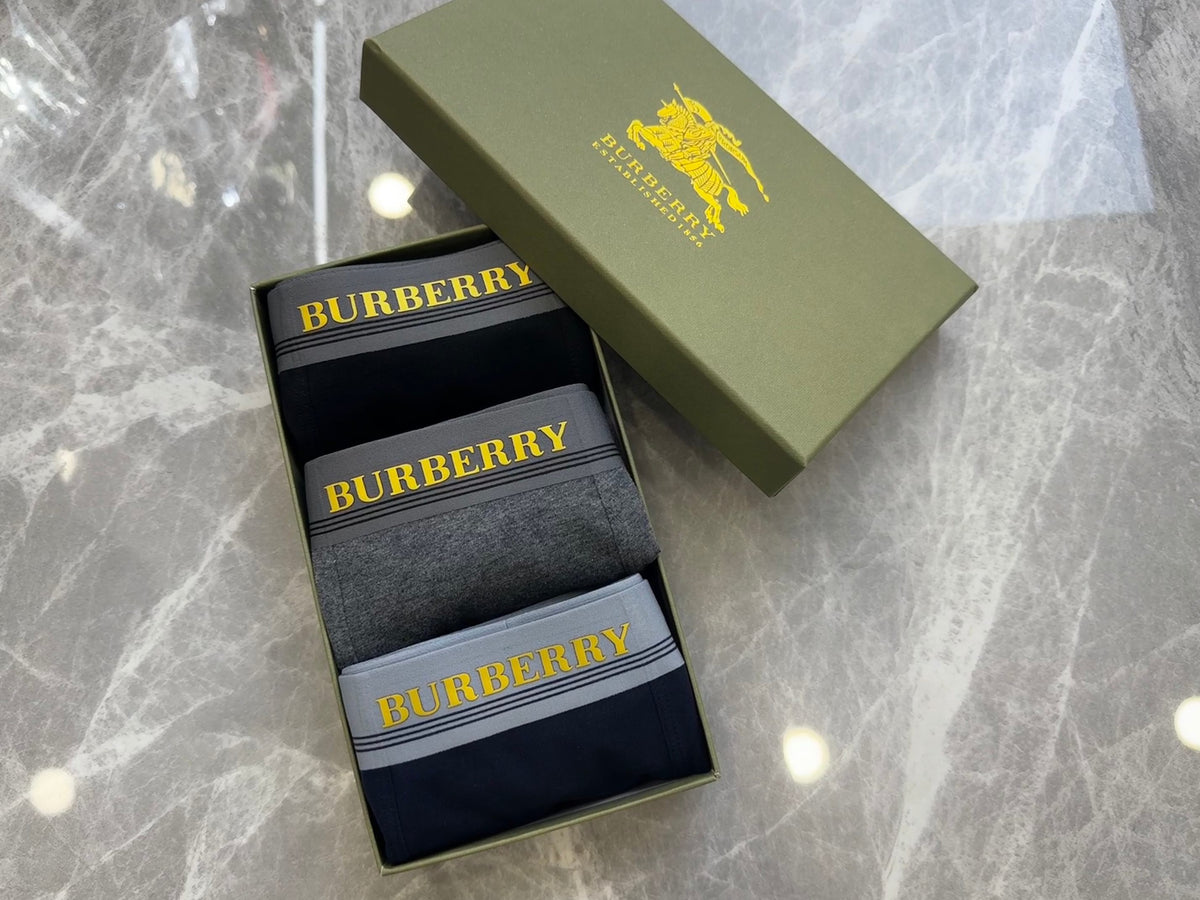 Burberry Boxed Dark Neon Letter Waist Boxer Briefs, image 1