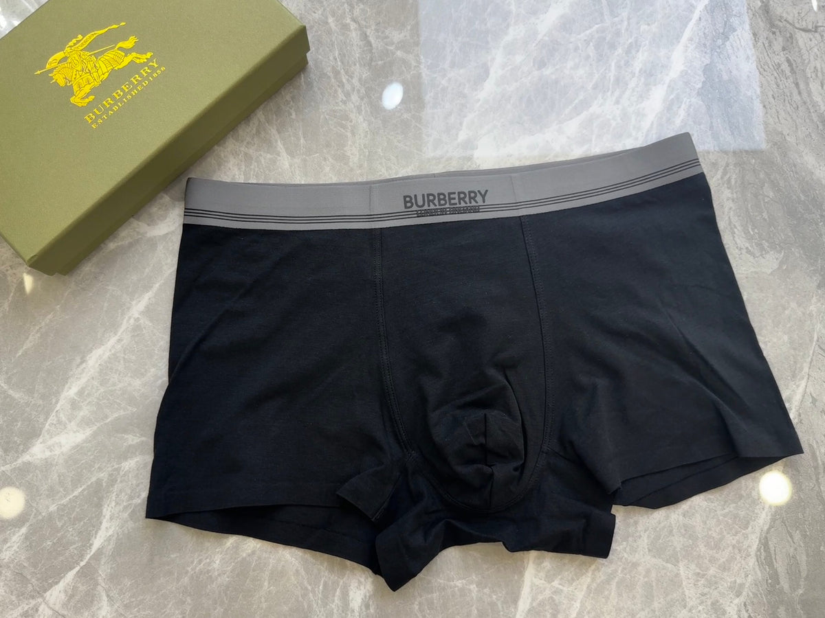 Burberry Boxed Grey Black White Wordmark Bands Boxer Briefs, image 4