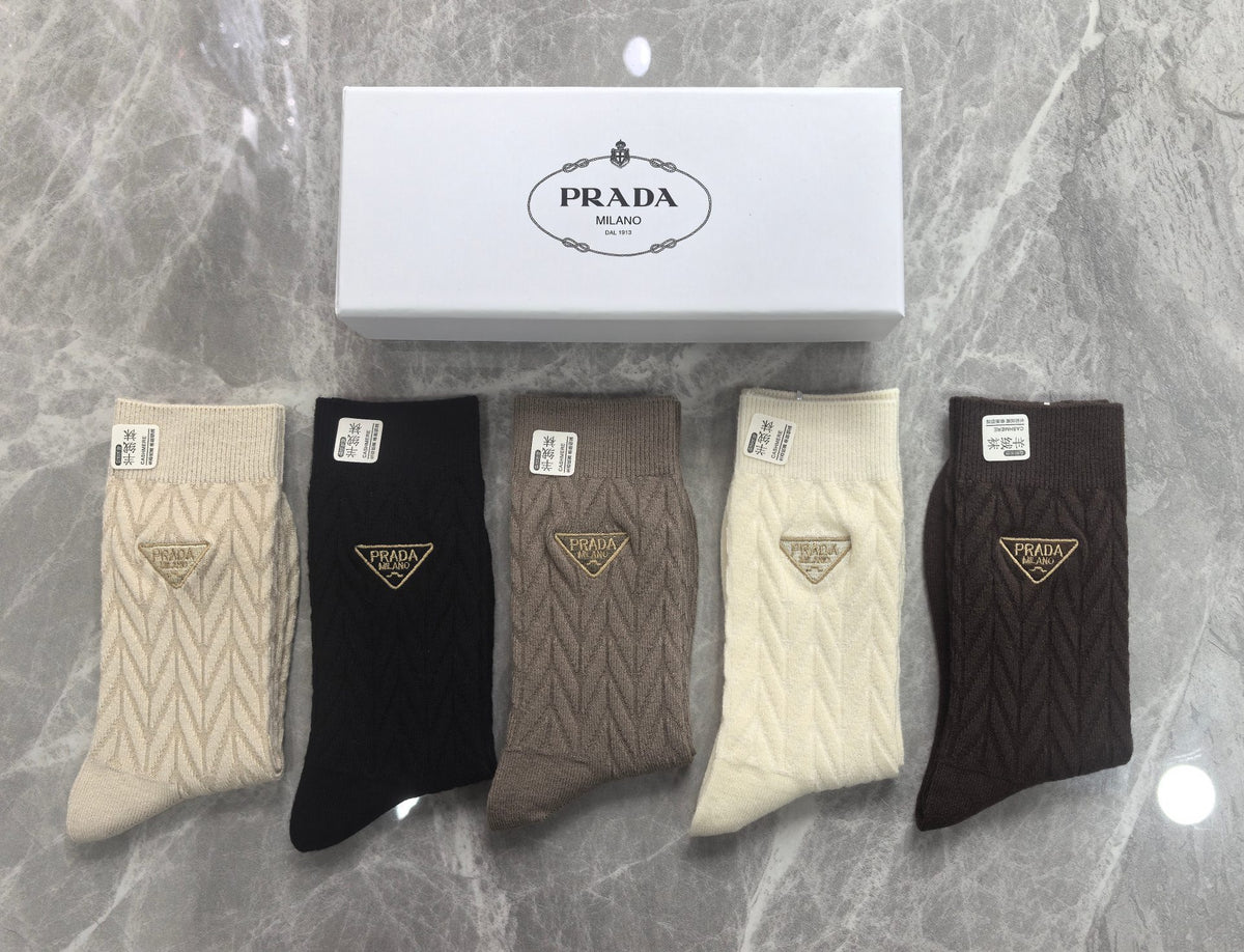Prada Boxed Cream Brown Triangle Motifs Boxer Briefs, image 6