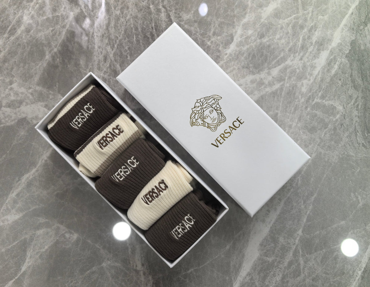 Versace Boxed Grey Cream Brown Face Boxer Briefs, image 1