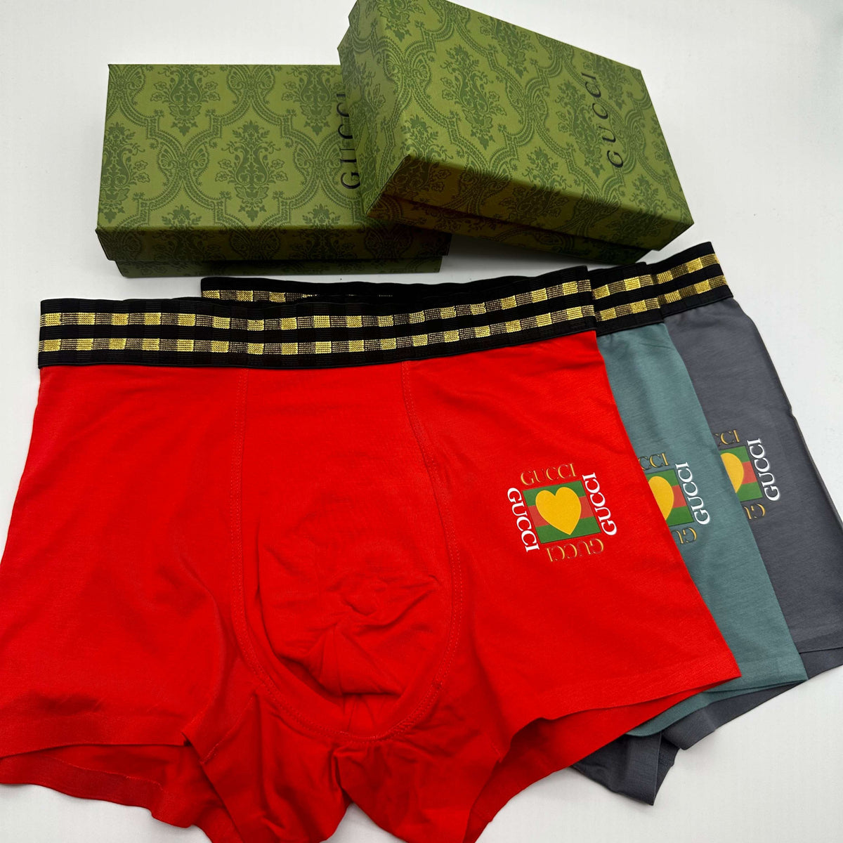 Gucci Red Green Side Panel Assortment Boxer Briefs, image 4