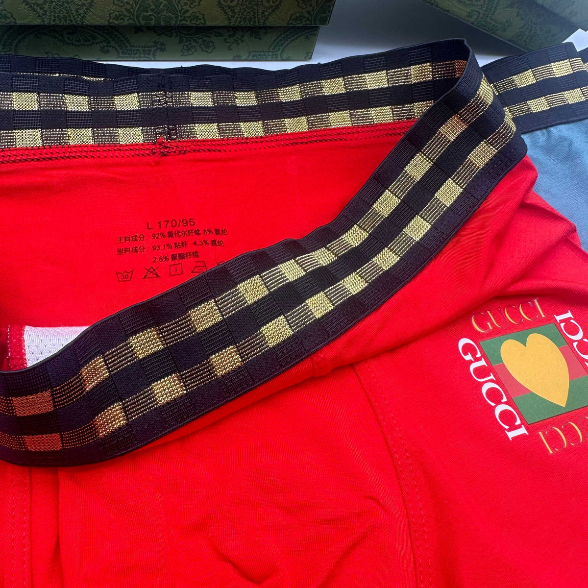 Gucci Red Green Side Panel Assortment Boxer Briefs, image 6