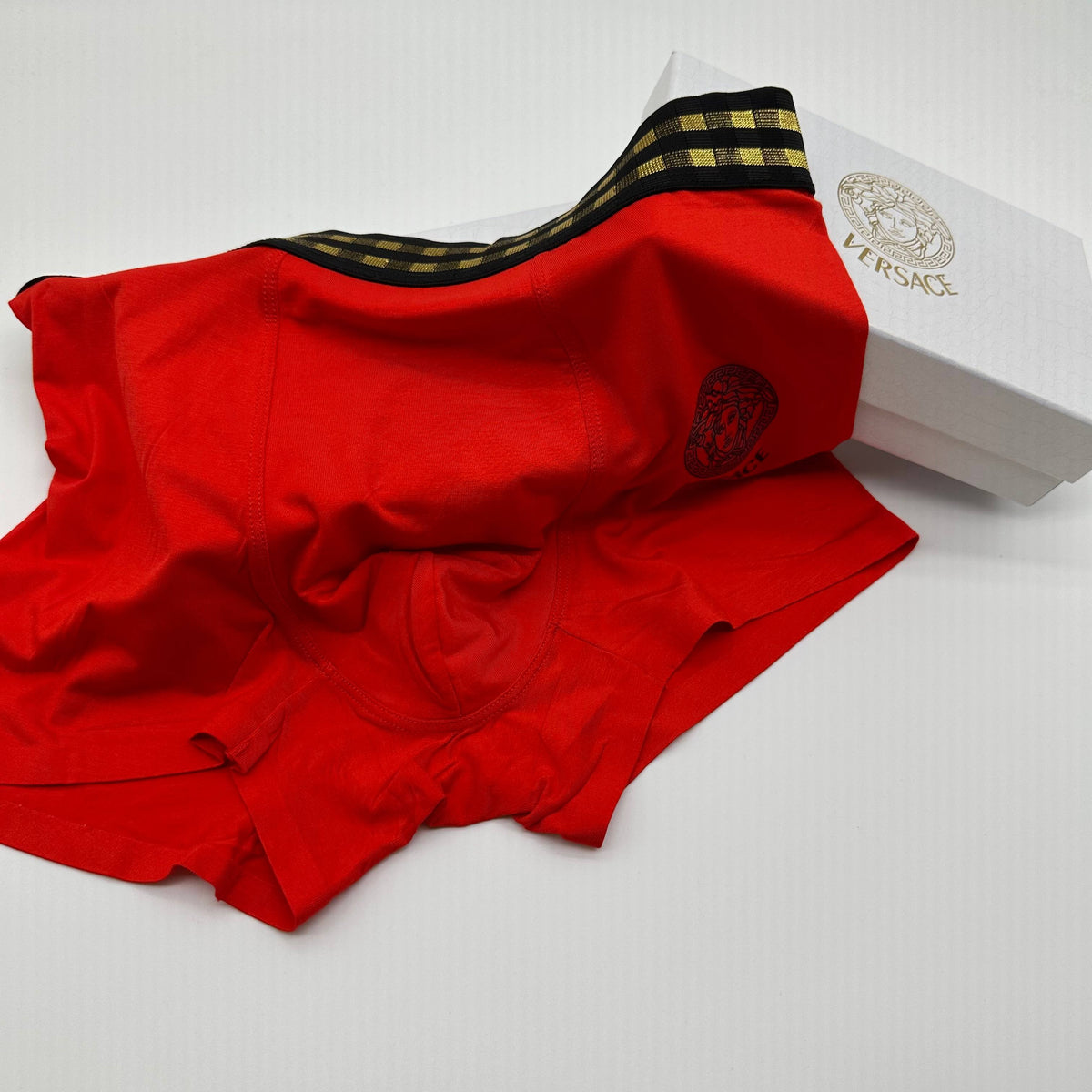 Versace Red Triple Black Face Detail Boxer Briefs, image 3