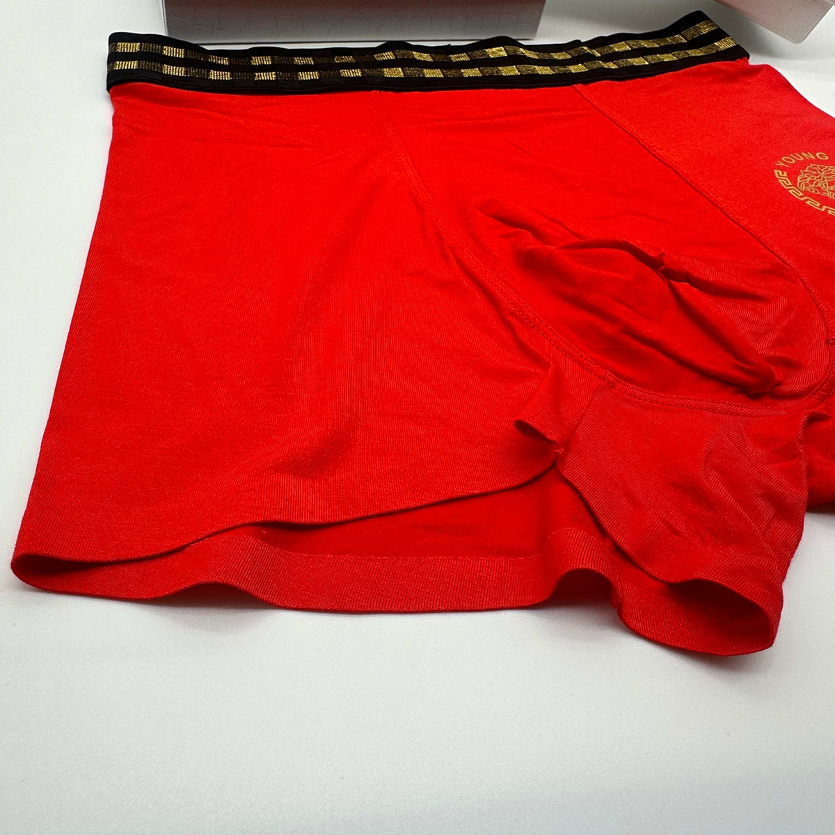 Versace Red Triple Gold Face Detail Boxer Briefs, image 4