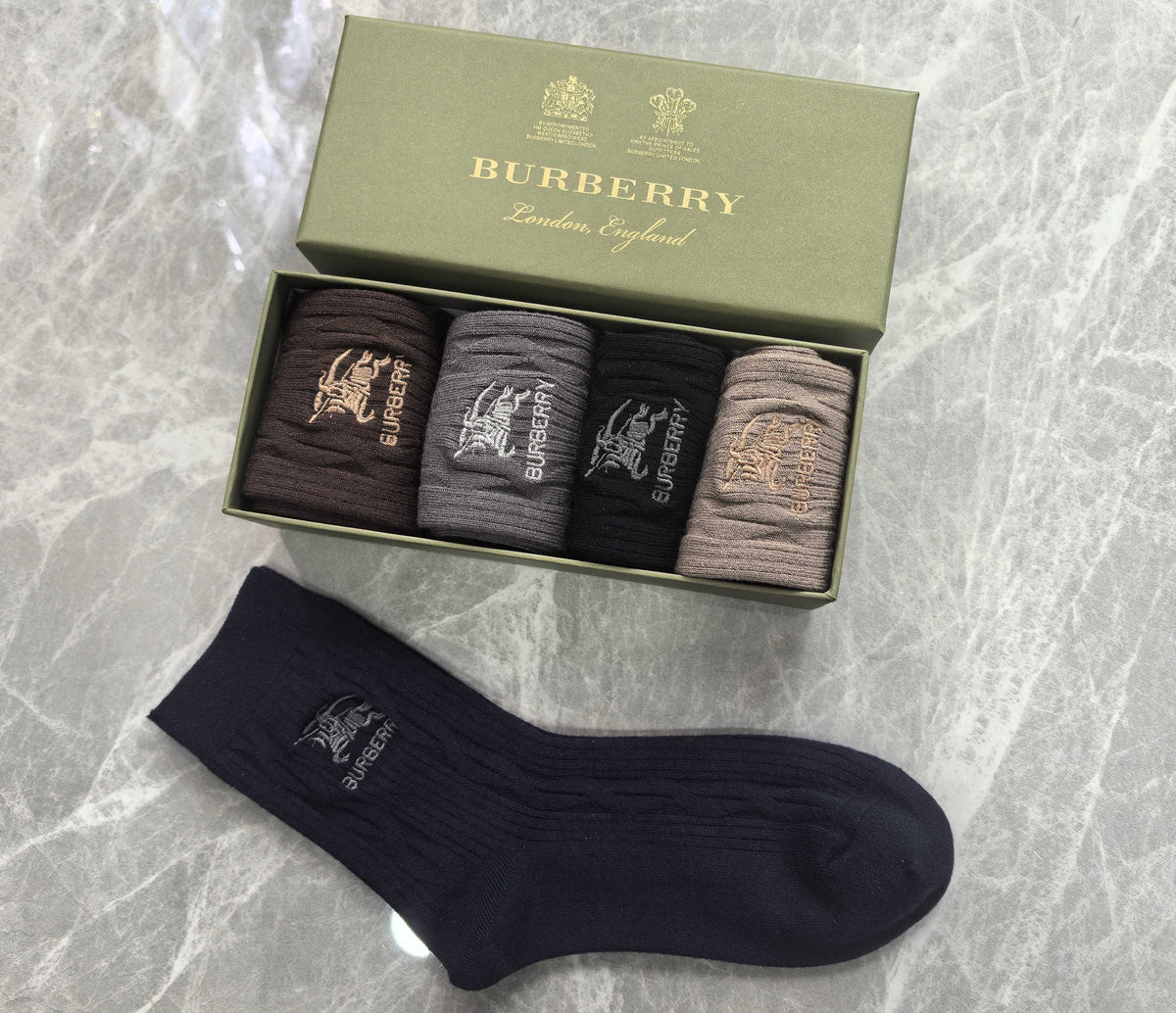 Burberry Boxed Grey Brown Wordmark Bands Boxer Briefs, image 2
