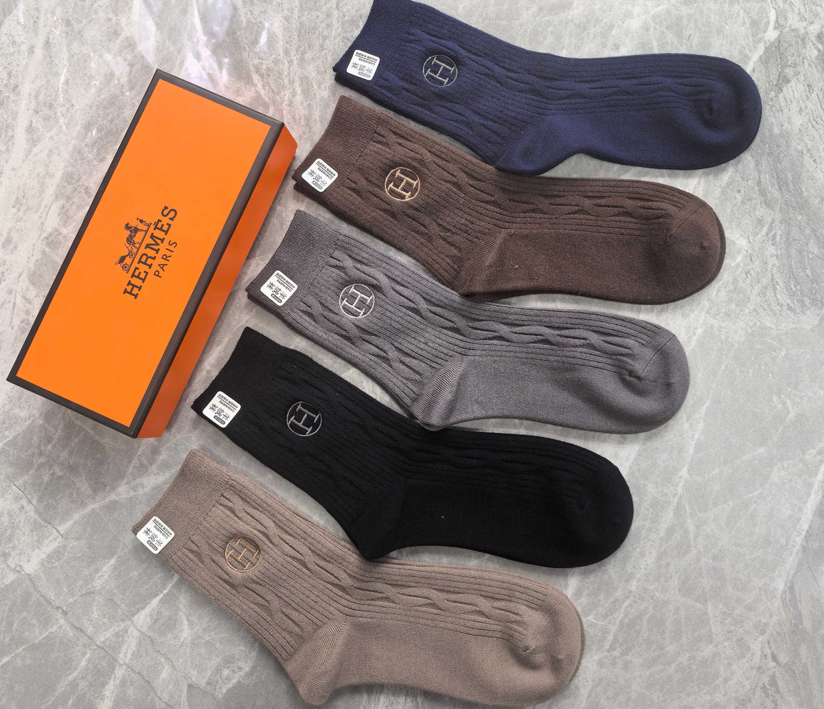 Hermès Boxed Black Grey Gold Waist Motifs Boxer Briefs, image 2