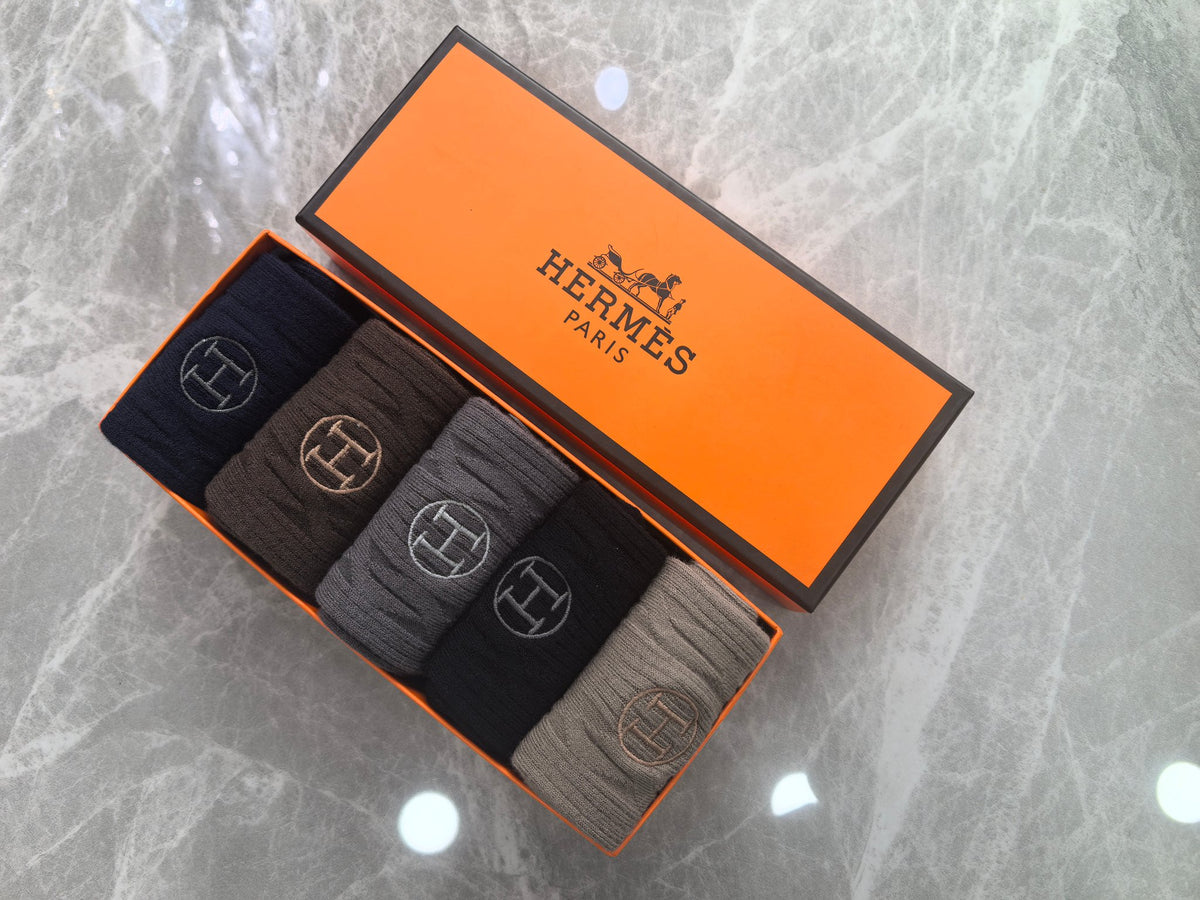 Hermès Boxed Black Grey Gold Waist Motifs Boxer Briefs, image 1
