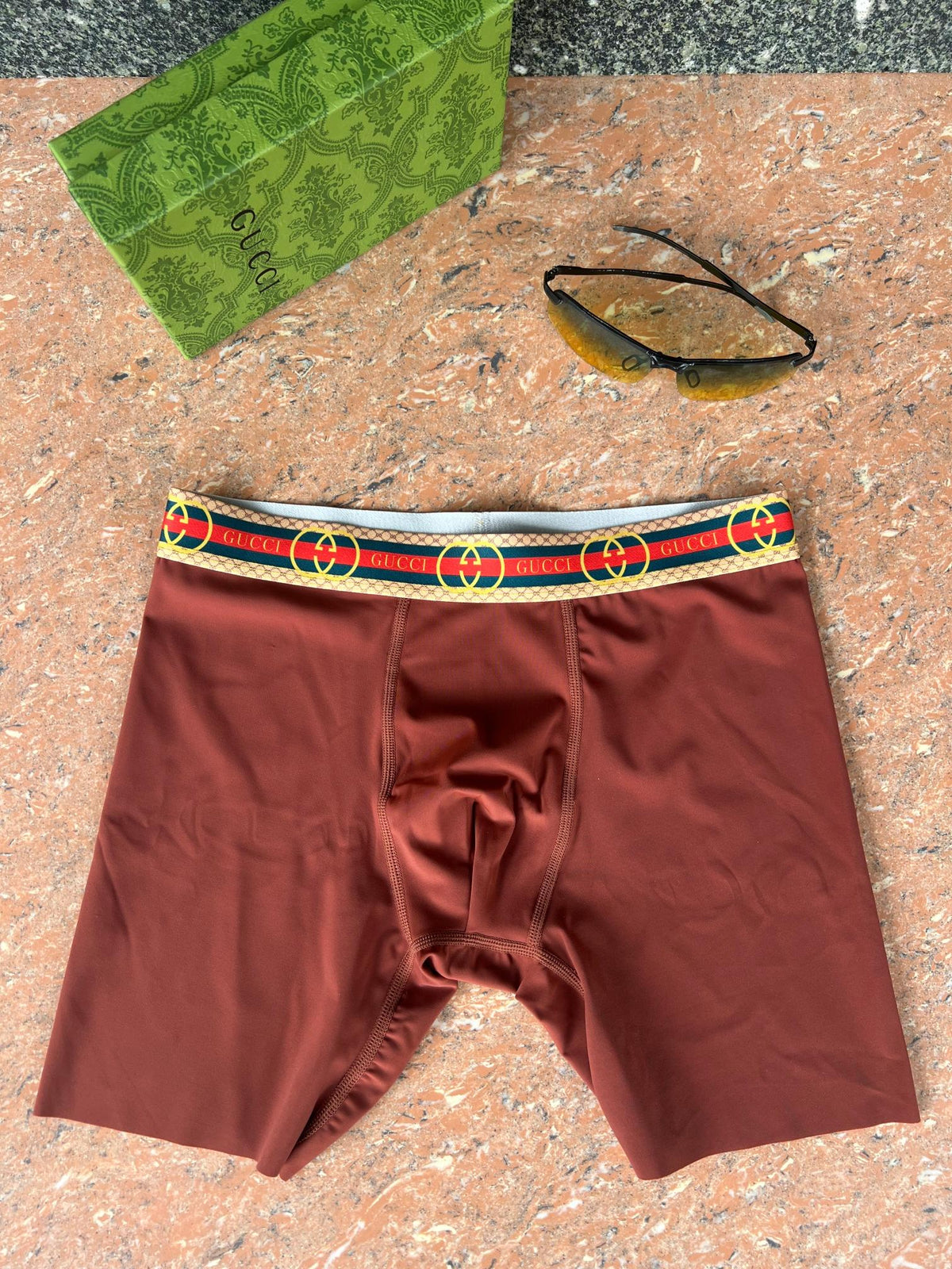 Gucci White Red Yellow Side Stripe Long-Leg Boxer Briefs, image 7