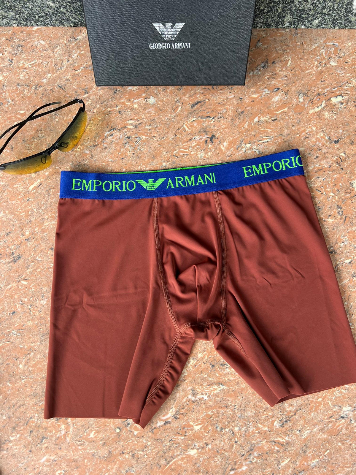 Emporio Armani Black Multicolour Letter Waistbands Long-Leg Boxer Briefs, image 6