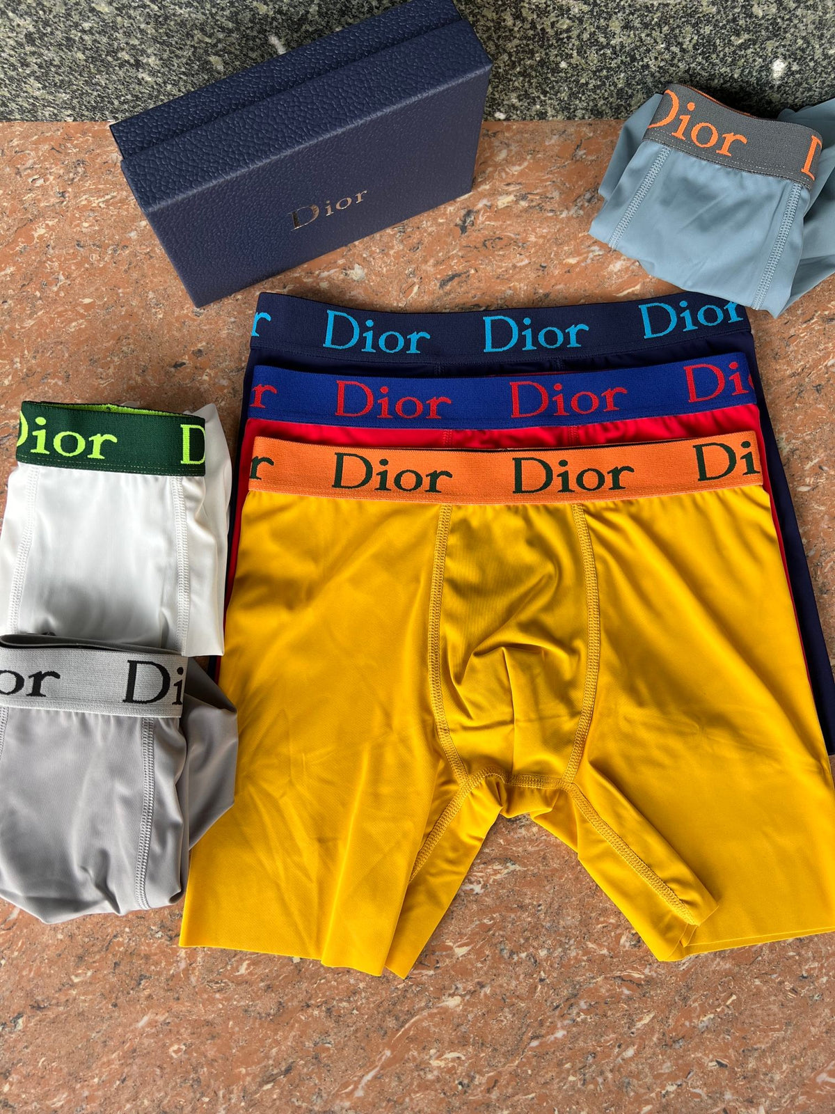 Dior White Multicolour Letter Waist Long-Leg Boxer Briefs, image 5